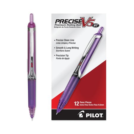 Pilot Pen, Precise, V5 Ret, Purple, PK12 26066